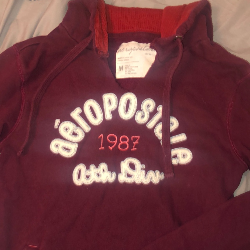 Aeropostale maroon hoodie